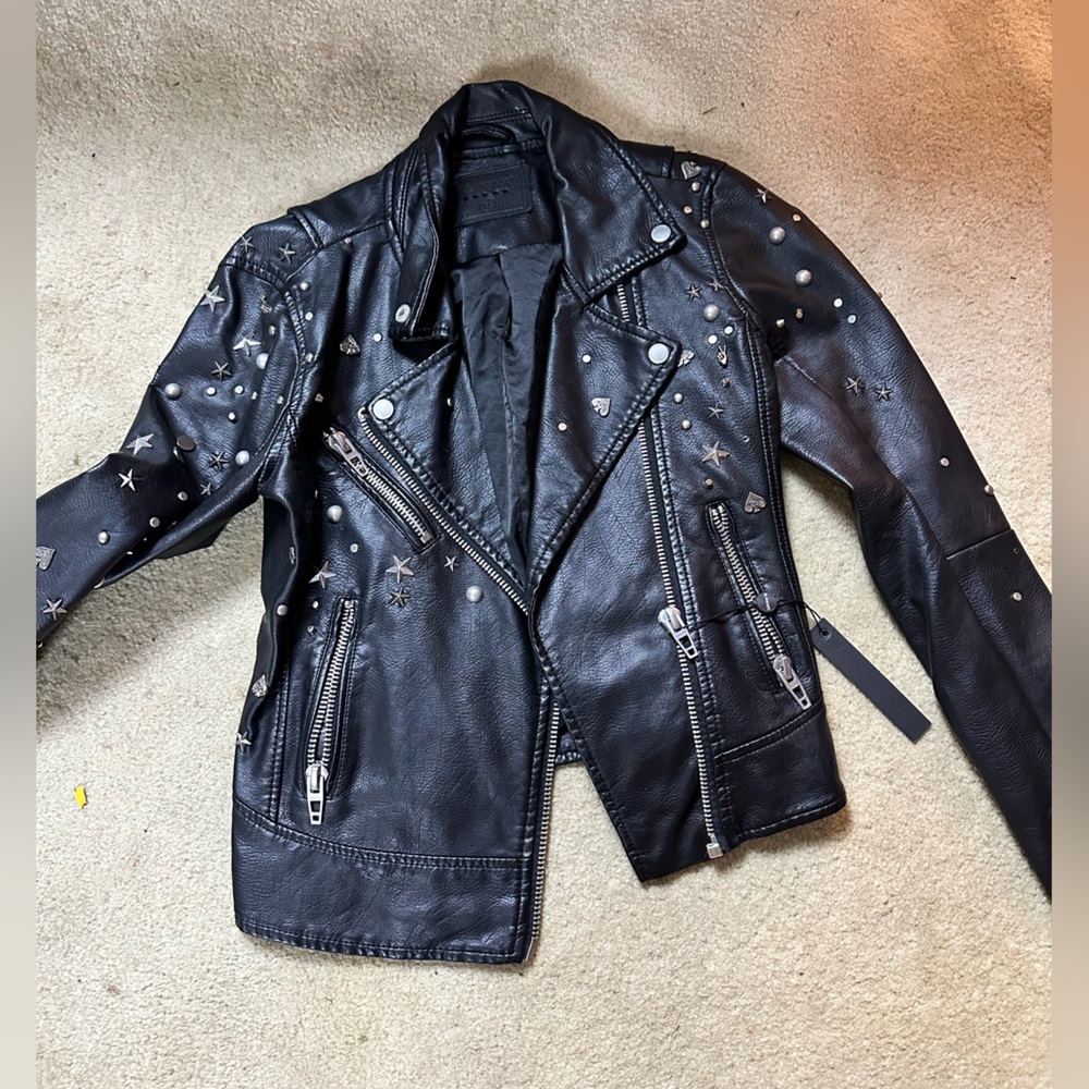 Studded Star Leather Jacket